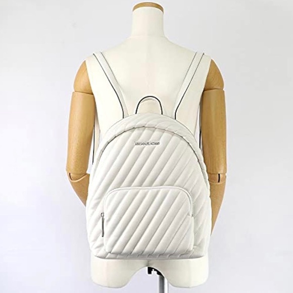 NWT Michael Kors Erin Medium Quilted Women's Backpack (Optic white) - Picture 1 of 14